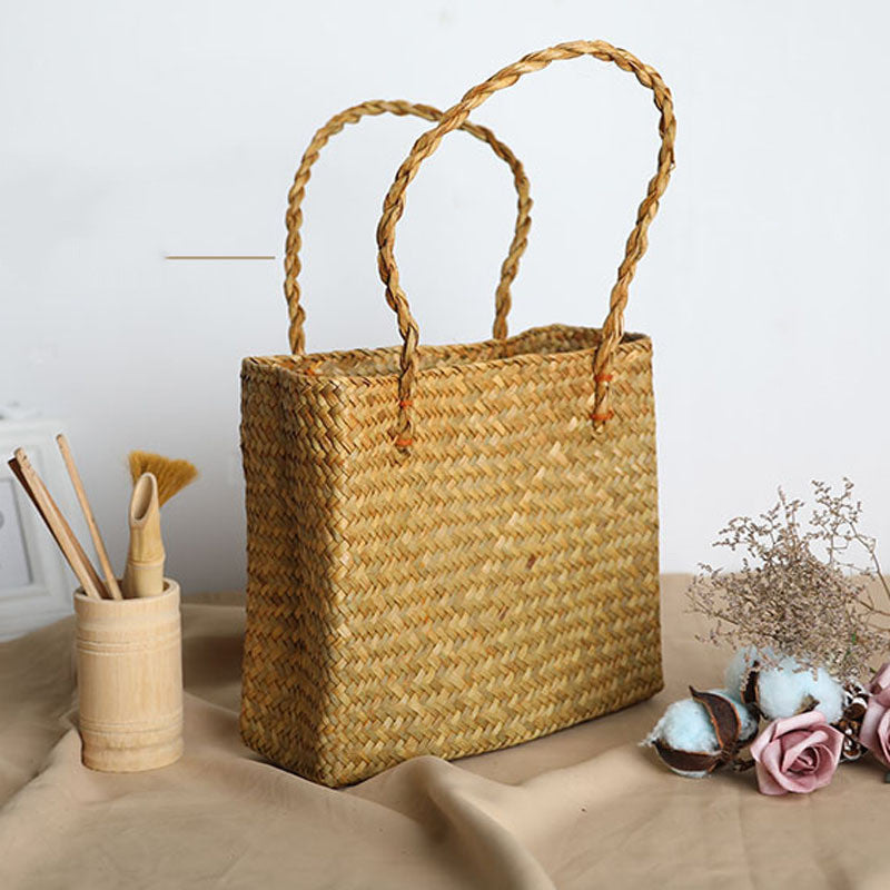 Woven Straw Summer Tote — product image 2