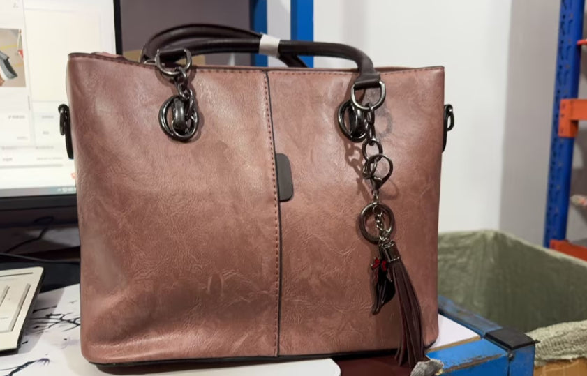 Chain Detail Structured Shoulder Bag — product image 3